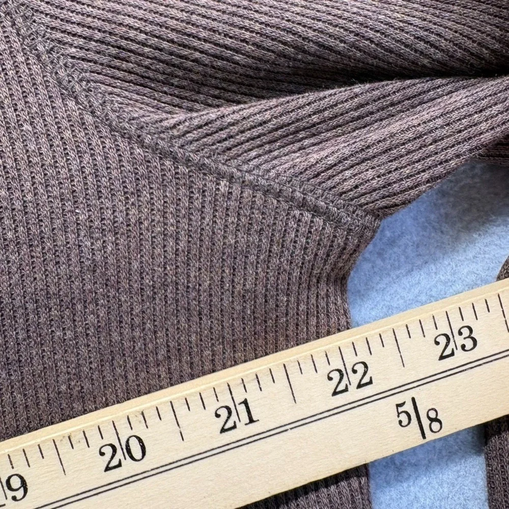 Banana Republic Shirt Mens Brown Green Waffle Knit Long Sleeve Pullover Casual